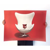 Plakat Ægget Rød 