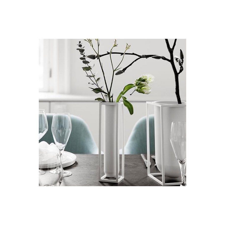 Kubus Flora Vase Hvid 