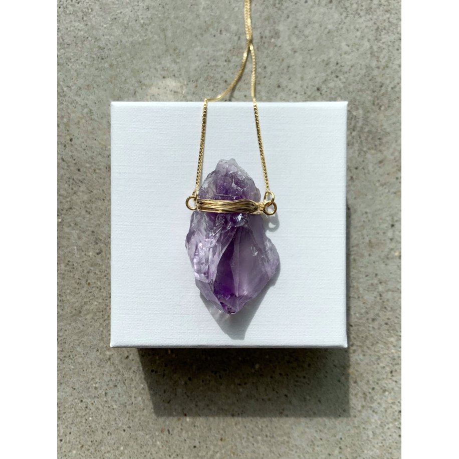 Halskæde Raw Amethyst