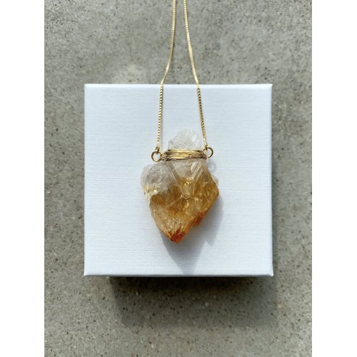 Halskæde Raw Citrine