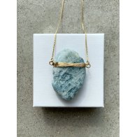 Halskæde Raw Aquamarine