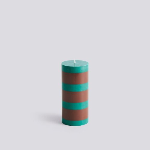 Column Candle S Green & Brown