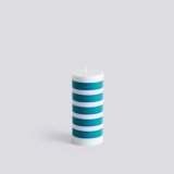 Column Candle S Light Grey, Blue &amp; Green