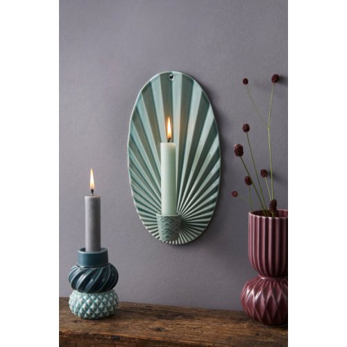 Finnsdottir Waves Wall Candle Grøn