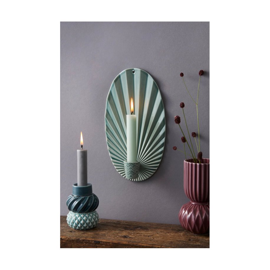 Finnsdottir Waves Wall Candle Grøn