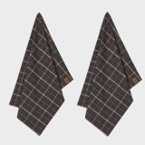 Tea Towel Brown Plaid 