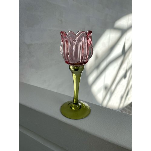 Tulip Candle Holder Pink