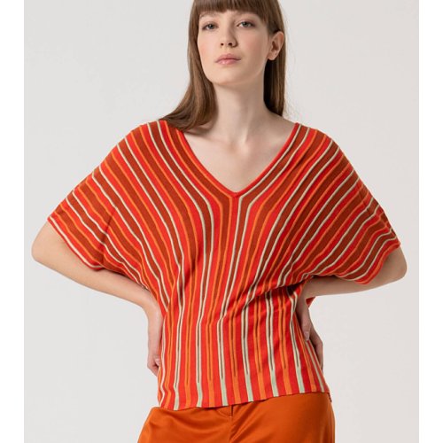 Kortærmet Strik Bluse