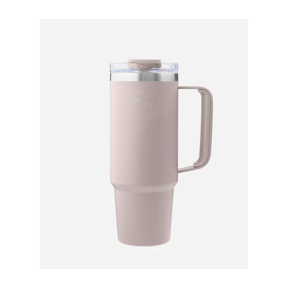 Thermo Cup With Straw Soft Rose