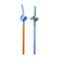 Sugerør Rainbow 2stk. blå